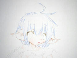 ホンキ描き。顔アップ