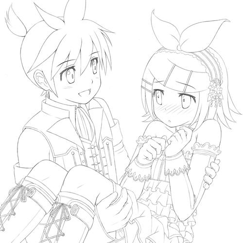 アニメ塗り用線画