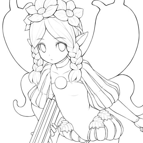 厚塗り用線画