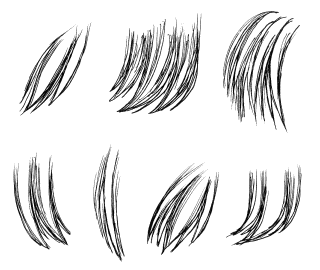 新ペン先で描いた髪