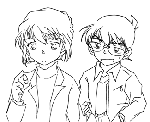コナン＆哀：下絵版