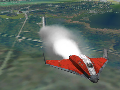 KSCから離陸したDeltaGlider