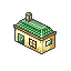 緑の屋根の家