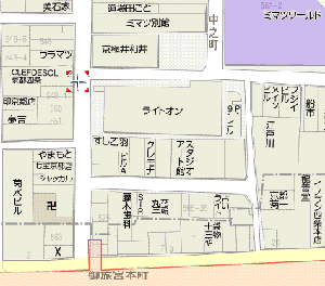 四条通りから
忍者京都迷宮殿への地図
