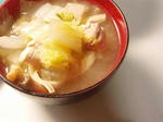 【白菜と鶏の味噌汁】