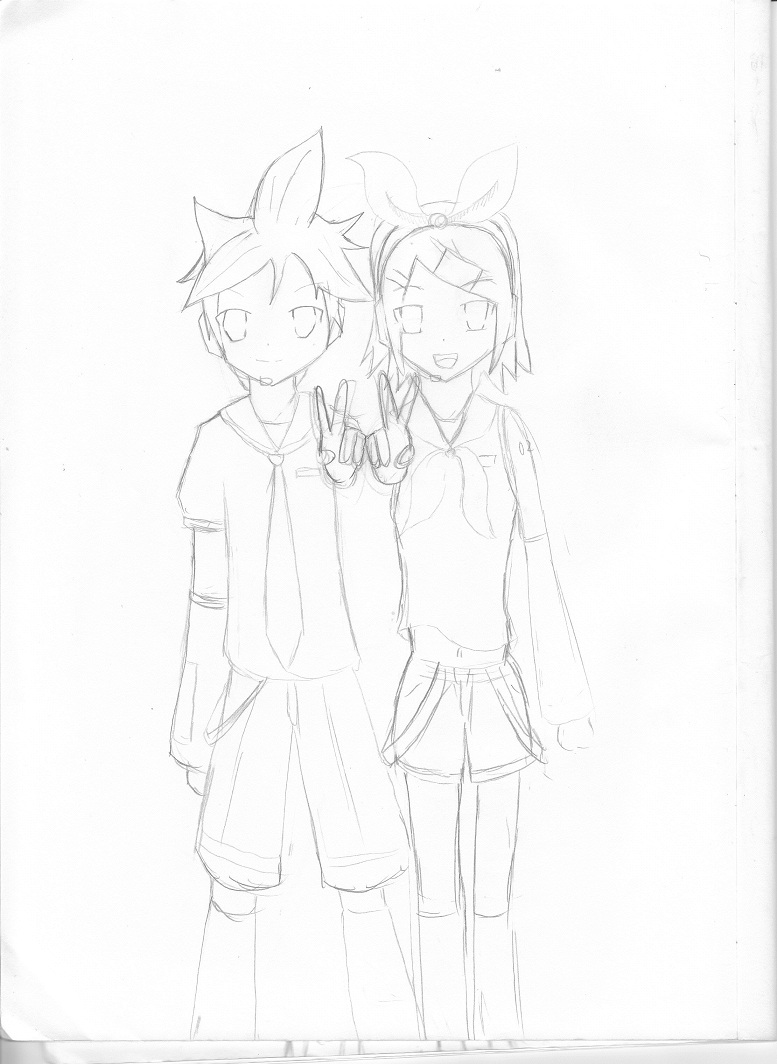鈴音リン＆レン下書き