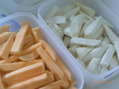 左が红薯、右が白薯