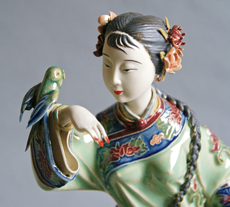 陶器人形（中国広東省石湾の特産工芸美術品）｜札幌インターネット画廊