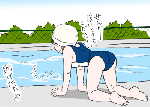氷室主プールサイド