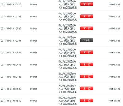 『ポイントタウン』教えて！goo案件　承認された！！
