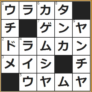 クロスワード答え　縁の下の力持ち的仕事