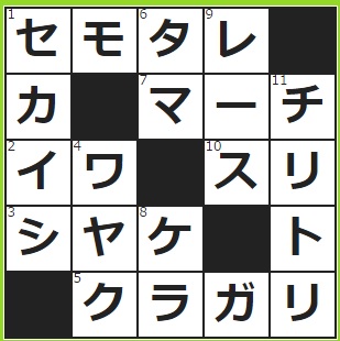 すぐたま　クロスワードの答え　7/15　スツールにはない部分