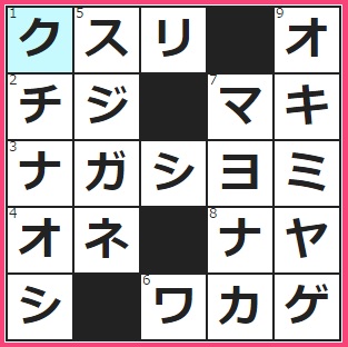 Gポイント　クロスワードの答え　2016/3/29　良いものは苦い？　味の悪いものの後に食べる、おいしいもの