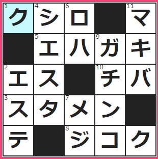 チャンスイット　クロスワードの答え　2016/3/31　北海道の市。阿寒湖がある　美容に関する術。そして、それを行う施設