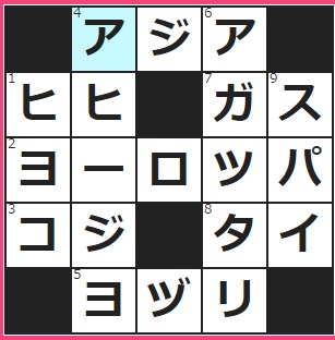 12/7ポイントタウンクロスワード