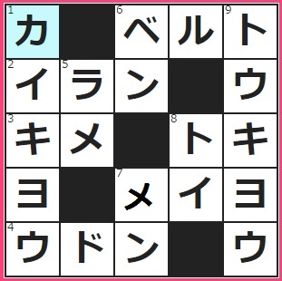 12/9フルーツメールクロスワード