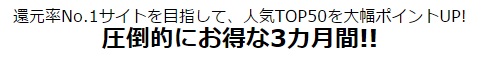 圧倒的にお得な3カ月間