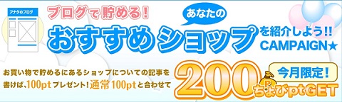 紹介記事作成で200pt