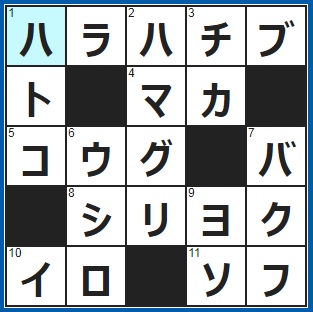 ポイントサイト　クロスワード答え　2019/4/10　これに医者いらず　「またいとこ」に同じ