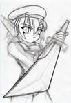 ジョギリを持ったシリア(ペン入れ途中)
