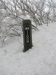 標高１，１００ｍ