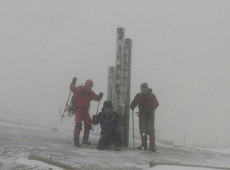 山頂にて