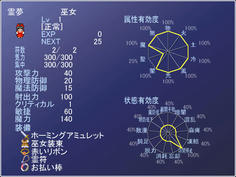 jステータス画面の情報量がすごい！ステータスには防御のかわりにクリティカルという項目が