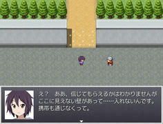 地上の校舎前　変な壁ができてて中に入れなくなっている