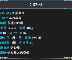 プロフィールは基本的にアイドルの自己申告　ななちゃんは特に年齢がフリーダムｗ