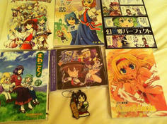 東方関係は総集編の分厚い本を中心に　本当は同人CDももっと買いたかったけど、後日改めてということで