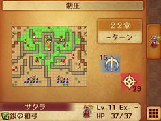 マップは複雑に入り組んだ砦　終盤にしては敵の数が少ないように見える