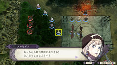 増援のダークナイトは魔法の射程が長いため、耐魔の低いユニットは出現場所の森から離れるように