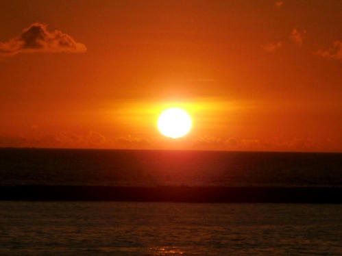夕日