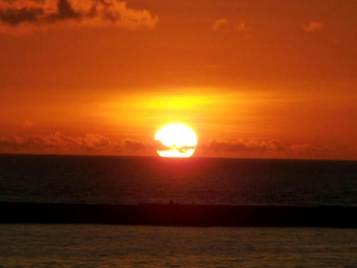 夕日
