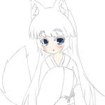 しろ和きつねさんお面なし