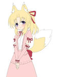 上品なきつねさん　ピンク＋白＋赤