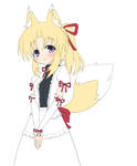 上品なきつねさん　白＋黒＋赤