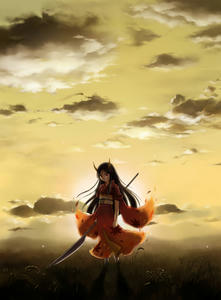 鬼子たん夕暮れ