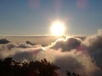 大台ケ原で朝日を。