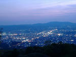 夕暮れの夜景。