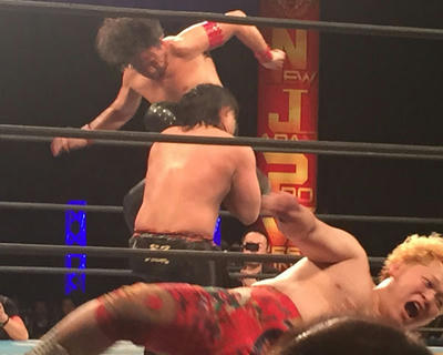 中邑 矢野 石井 桜庭vs棚橋 真壁 後藤 柴田