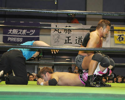 丸藤 原田 小峠vs杉浦 タイチ TAKA