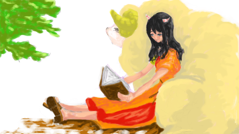 勉強中と見せかけて漫画読んでる