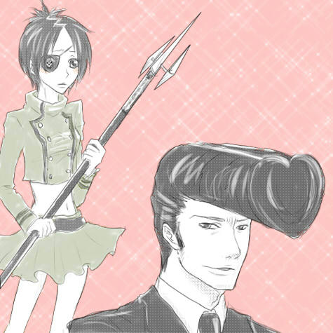 かわいこちゃんとリーゼント