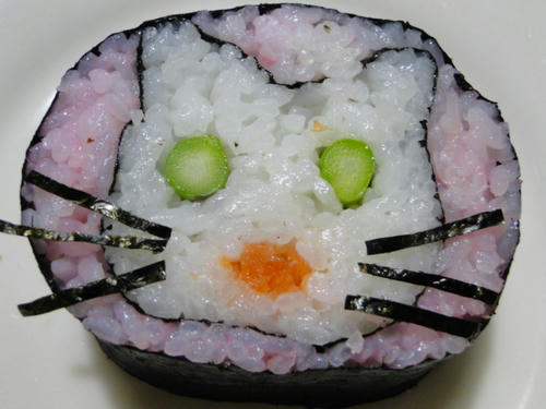 猫顔巻き寿司