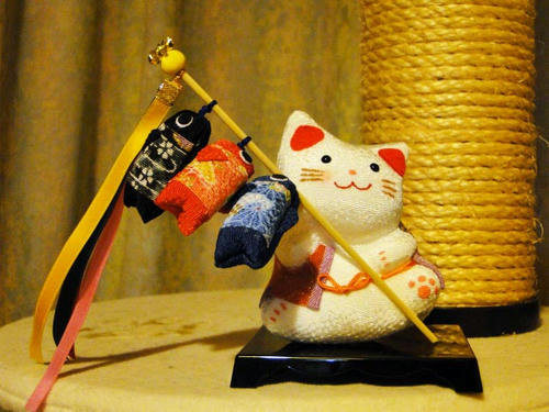 猫の五月人形