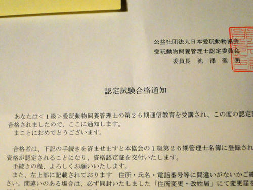 合格通知