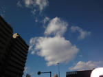 北側から流れる雲