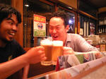 「よく来たな～！」と乾杯☆