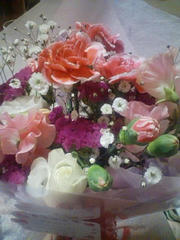 主任から頂いた素敵な花束！